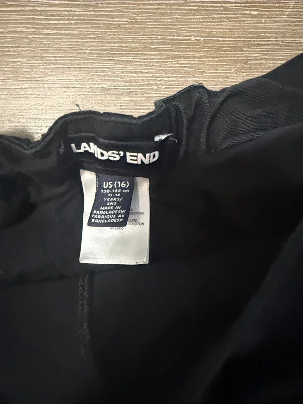 Lot Lands' End Girls' Black and Khaki Uniform Skort Set